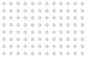 Gray buttons geometric abstract seamless pattern. Monochrome neutral white design background vector illustration