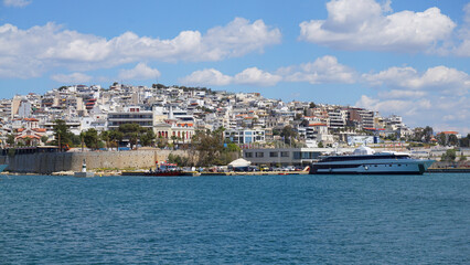 Fototapeta premium Photo in Marina Zeas port in Peiraeus, Attica, Greece