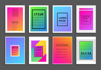 Covers with minimal design. Abstract backgrounds. Vector frame for text Modern Art graphics for hipsters