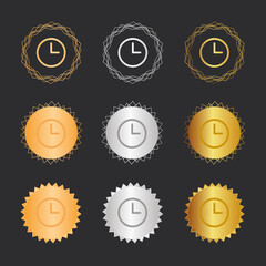 Uhr - Bronze, Silber, Gold Medaillen