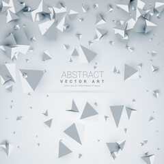 Abstract futuristic modern background.  Polygonal particles.