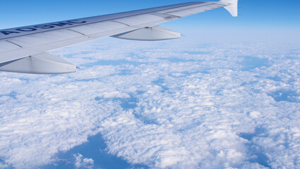 Obraz premium Flight above the sea of clouds.