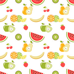 seamless pattern with fruits