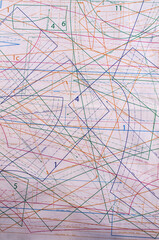 Beige background with blueprints