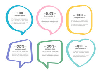 Stickers of speech bubbles vector set