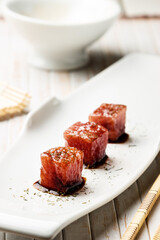 Red tuna sashimi.