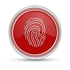 Roter Button - Fingerabdruck Identität