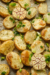 Young baked potatoes