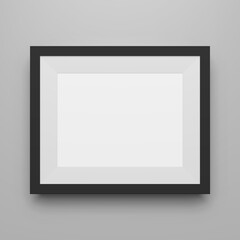 Black empty Picture Frame realistic Template