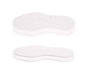 Pair of shoe insoles isolated