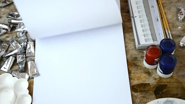 Woman  brush stoke with no color for your presentation or text on notebook  (presentation concept)