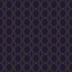 Fototapeta premium Gold colored geometric pattern. Luxury seamless fabric print