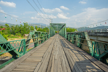 Memorial Bridge in Pai district at Mae Hong Son province, T