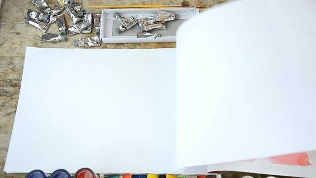 Woman  brush stoke with no color for your presentation or text on notebook  (presentation concept)