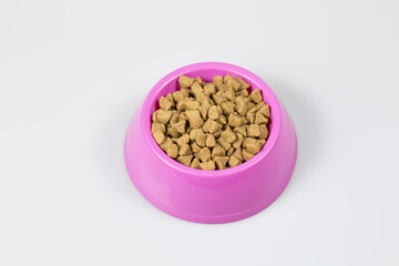 Delicious cookies for dogs on white background