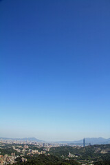 猫空から見た台北101と台北市街