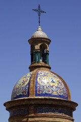 Sevilla (Spain). Dome of the chapel of the Virgen del Carmen in the city of Seville