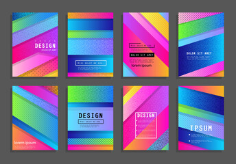 Covers with minimal design. Abstract backgrounds. Vector frame for text Modern Art graphics for hipsters