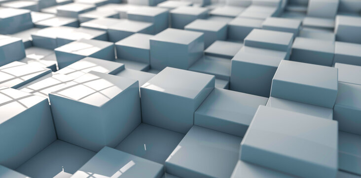 3D Design Hintergrund Motiv mit Quadern und Lichtquelle