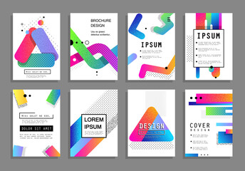 Covers with minimal design. Abstract backgrounds. Vector frame for text Modern Art graphics for hipsters