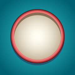 Round stylized frame. Objects grouped and named in English. No mesh, gradient, transparency used.