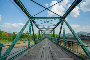 Memorial Bridge in Pai district at Mae Hong Son province, T