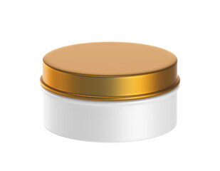 Metal box isolated on a white background, 3D rendering