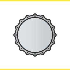 Beer bottle cap color icon