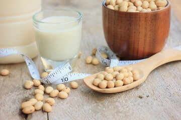 soy milk with soybean
