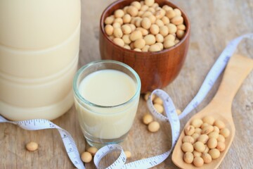 soy milk with soybean
