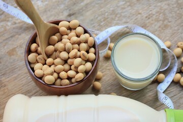 soy milk with soybean