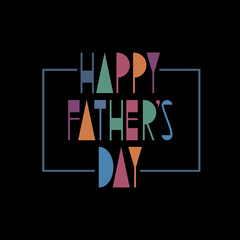Happy Fathers Day creative stylish  greeting card