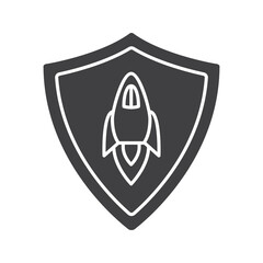 Startup projects protection glyph icon