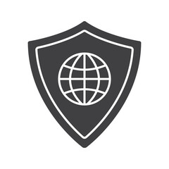 Network security glyph icon