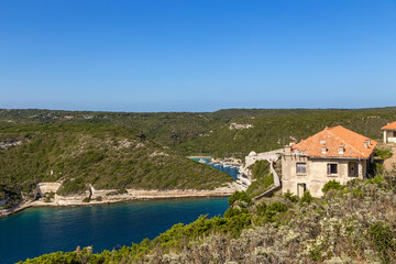 Fototapeta na wymiar Island of Corsica, France. Picturesque view in Bonifacio