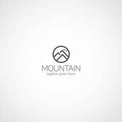 Mountain vector emblem.