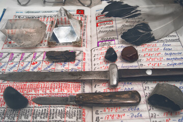 A set of magical devices on the Magician's diary