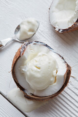 Delicious coconut ice cream