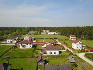 Fototapeta na wymiar Aerial view of countryside, drone top view