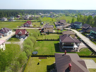 Aerial view of countryside, drone top view