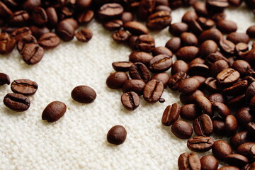 roasted coffee beans texture, can be used as a background