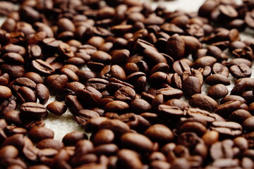 roasted coffee beans texture, can be used as a background