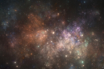 Obraz na płótnie Canvas Deep space starfield, fantasy universe illustration