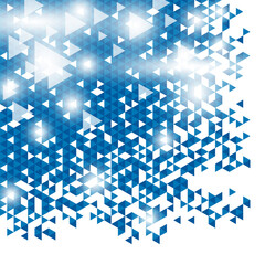 Vector modern abstract blue background design of triangles