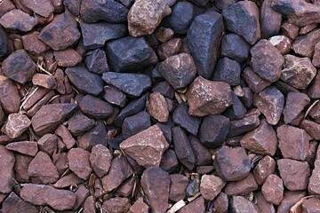 Gravel rocks texture background closeup
