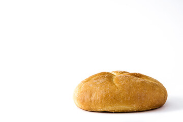 Fototapeta na wymiar Baked bread isolated on white background 