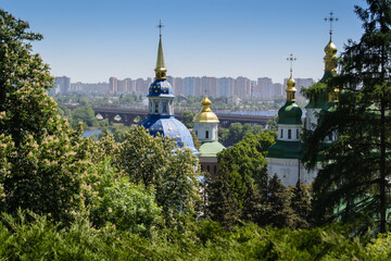 Fototapeta na wymiar Kyiv city view in spting