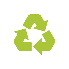 vector yellow eco recycle icon