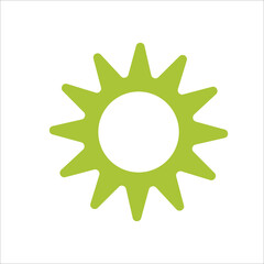 Eco sun vector icon