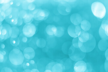 Bokeh background turquoise